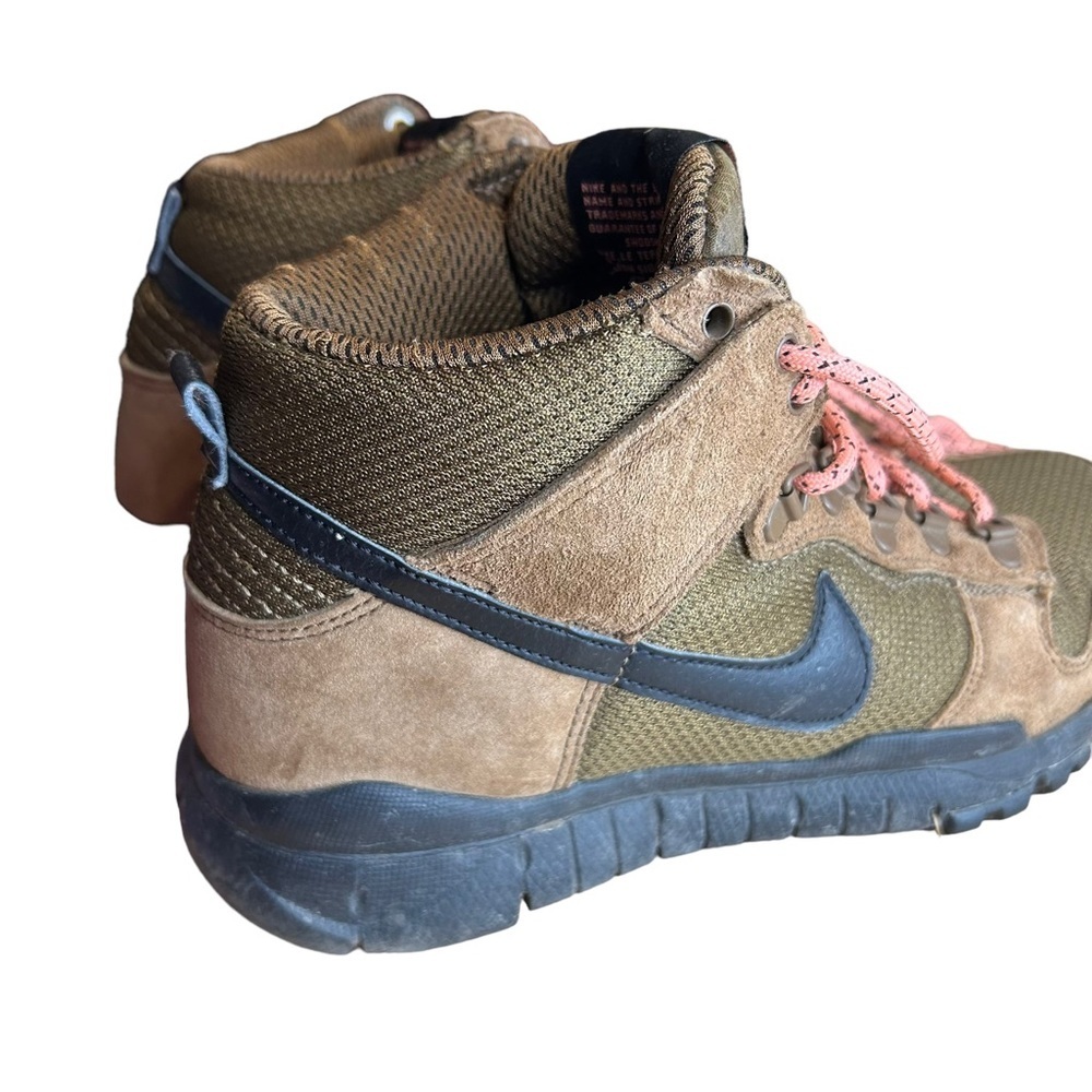 Nike Men's Sb Dunk Hi Military Brown / Black High-Top Skateboarding Shoe - Picture 3 of 13